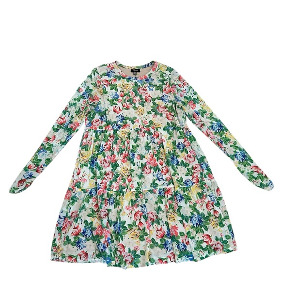 AFRM Floral Long Sleeve babydoll Dress - Multicolor - Picture 2 of 10